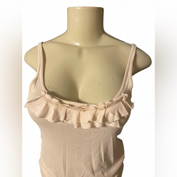 J. Crew Cream Ruffle Tank Top - Picture 3 of 4